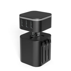 Light-up Logo Universal Travel Power Adapter With USB Port