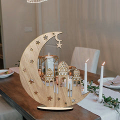 Set of 5 Wooden Assemble DIY Decorations For Eid Mubarak Gifts and Ramadan Gifts