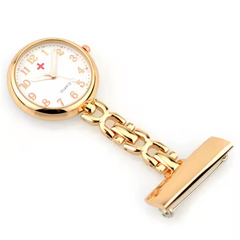 Pocket Quartz Fob Brooch Doctor Stainless Steel Nurse Breast Metal Watch