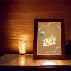 Wooden LED Photo Frame With Crystal