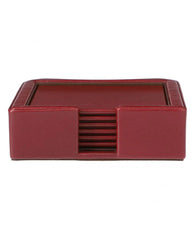 Mondrian Leather Coasters