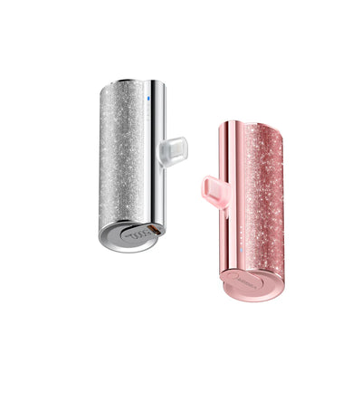 Plug on 5000mAh Mini Portable Charger with Built-in Cable for iPhone & Android