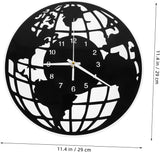 Acrylic World Map Clock for Wall Retro Style