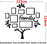 Acrylic Family Tree Frame Decor Decal Waterproof Picture Wallpaper Bedroom Sticker