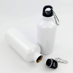 Customized white metal bottle