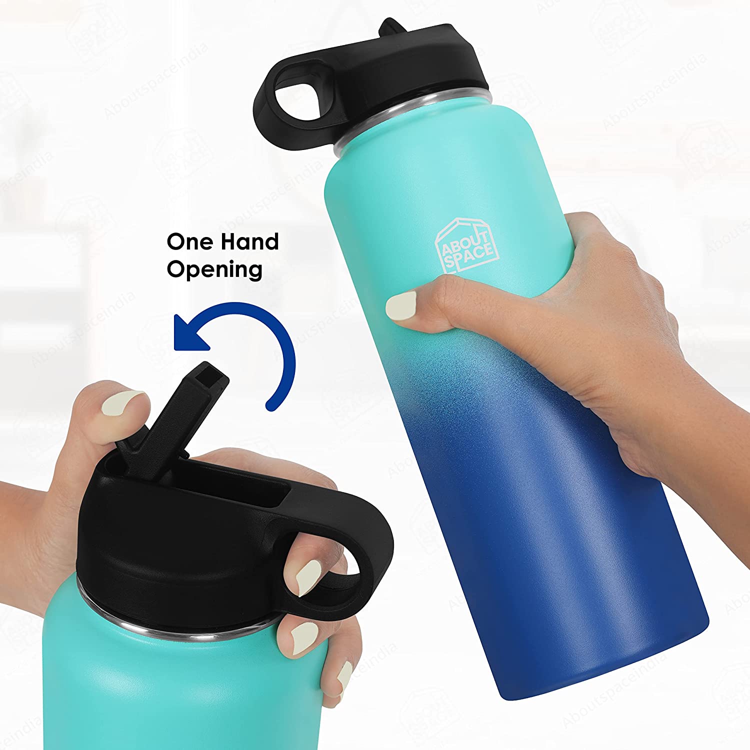 Double Wall Vacuum Insulated Wide Mouth Vacuum Flask Sports Water Bottle