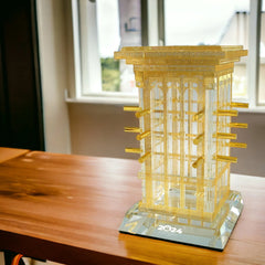 VIP Wind Tower crystal Trophy with 24K Gold Plated