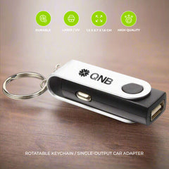 Rotate Car Charger And Keychain