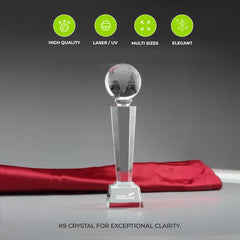 Clear Crystal Football Award