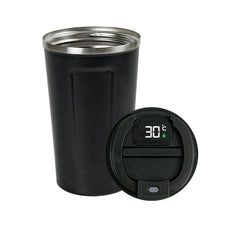 LED Temperature Display Black Tumblers Stainless Steel 510ml