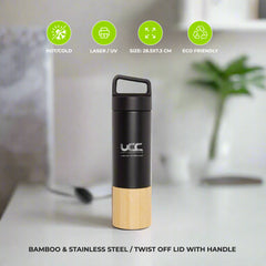 Gaia - Bamboo Bottom Vacuum Bottle