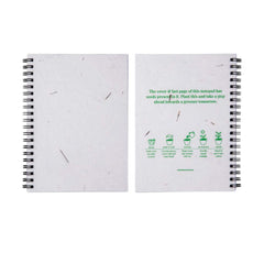 Plantable Notepads B6 with Seed Covers & Spiral Binding