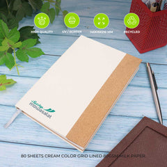 A5 Hard Cover Notebooks, 80 Sheets, 80gsm Milk Papers