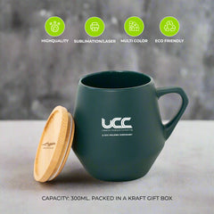 Eco-Neutral Ceramic Mug with Bamboo Lid