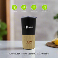 Vacuum Bottle Bamboo bottom