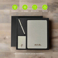 Sustainable Gift Set with Refillable Notebook, Pen & Cardholder