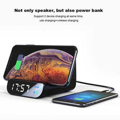 Multi-functional Wireless Speaker, Charger & Alarm Clock