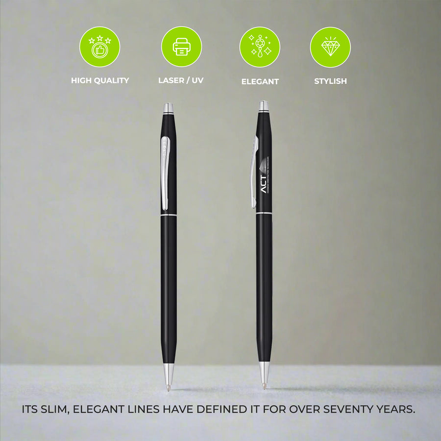 Cross Classic Century® Black Lacquer with Polished Chrome Appointments Ballpoint Pen
