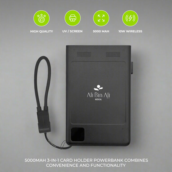 AREZZO - @memorii 5000mAh 3-in-1 Card Holder Powerbank