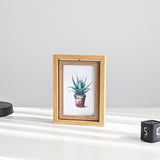 Wood Double Sided 360 Degree  Rotating Photo Frame