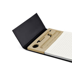 ARSLEV - A4 Ruled Desk Notepad with Pen, Ruler and U-clips