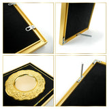 Aluminum Award Plaque A3 Size with Stand & Gold Plate in Presentation Box