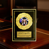 Aluminum Award Plaque A3 Size with Stand & Gold Plate in Presentation Box