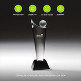 3D golf Ball Genuine optical crystal Award