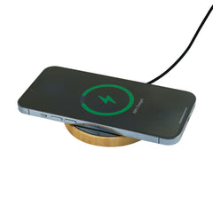 Bamboo Wireless Charger With LED Logo