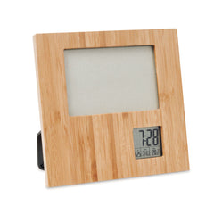 Bamboo Photo Frame with Digital Clock