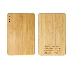 Bamboo Powerbank 5000 mAh Type C Input and Output