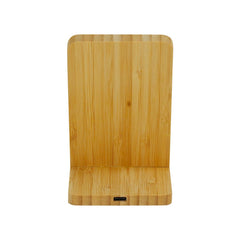 Bamboo Fast Wireless Charger Stand 15W with LED Logo