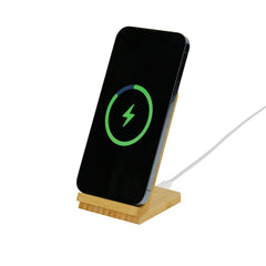 Bamboo Fast Wireless Charger Stand 15W with LED Logo