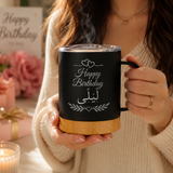Hydro - Bamboo Base Stainless Steel Mug