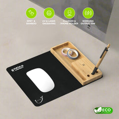 Bamboo Mouse Pad Charger