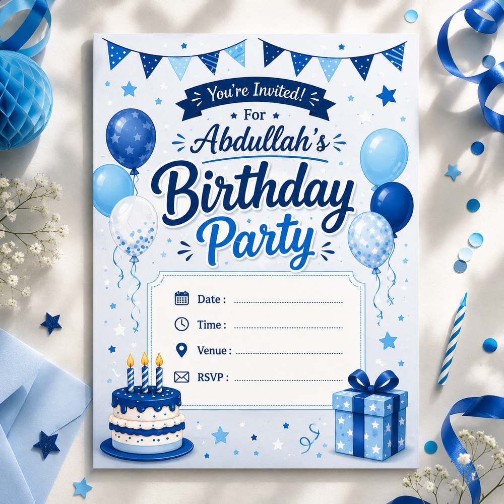 Personalized Birthday Invitation Card
