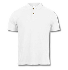 Polo T-Shirt - Polyester - White (For Adults)