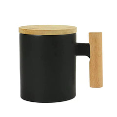 Ceramic Coffee Mugs with Bamboo Handle