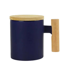 Ceramic Coffee Mugs with Bamboo Handle