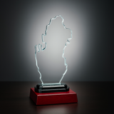 Qatar Map Engraved Crystal Plaque