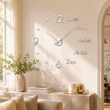 Acrylic Mirror Clock Decorative Wall Sticker