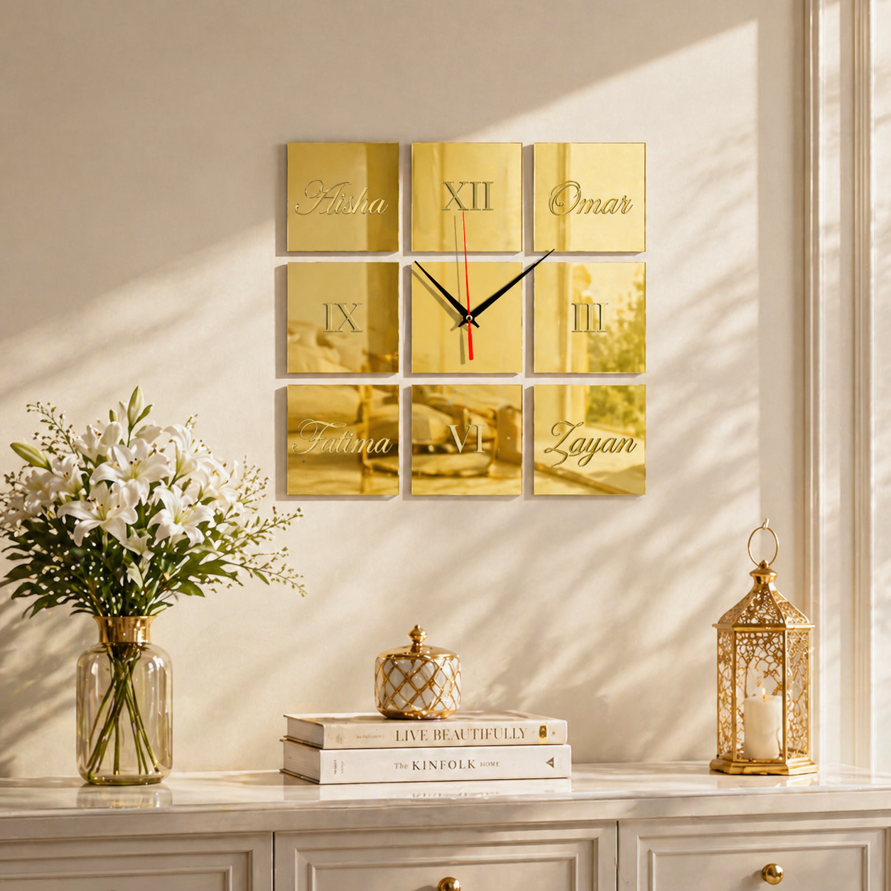 Square Acrylic Mirror Wall Clock – Gifto Graphics