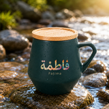 Eco-Neutral Ceramic Mug with Bamboo Lid