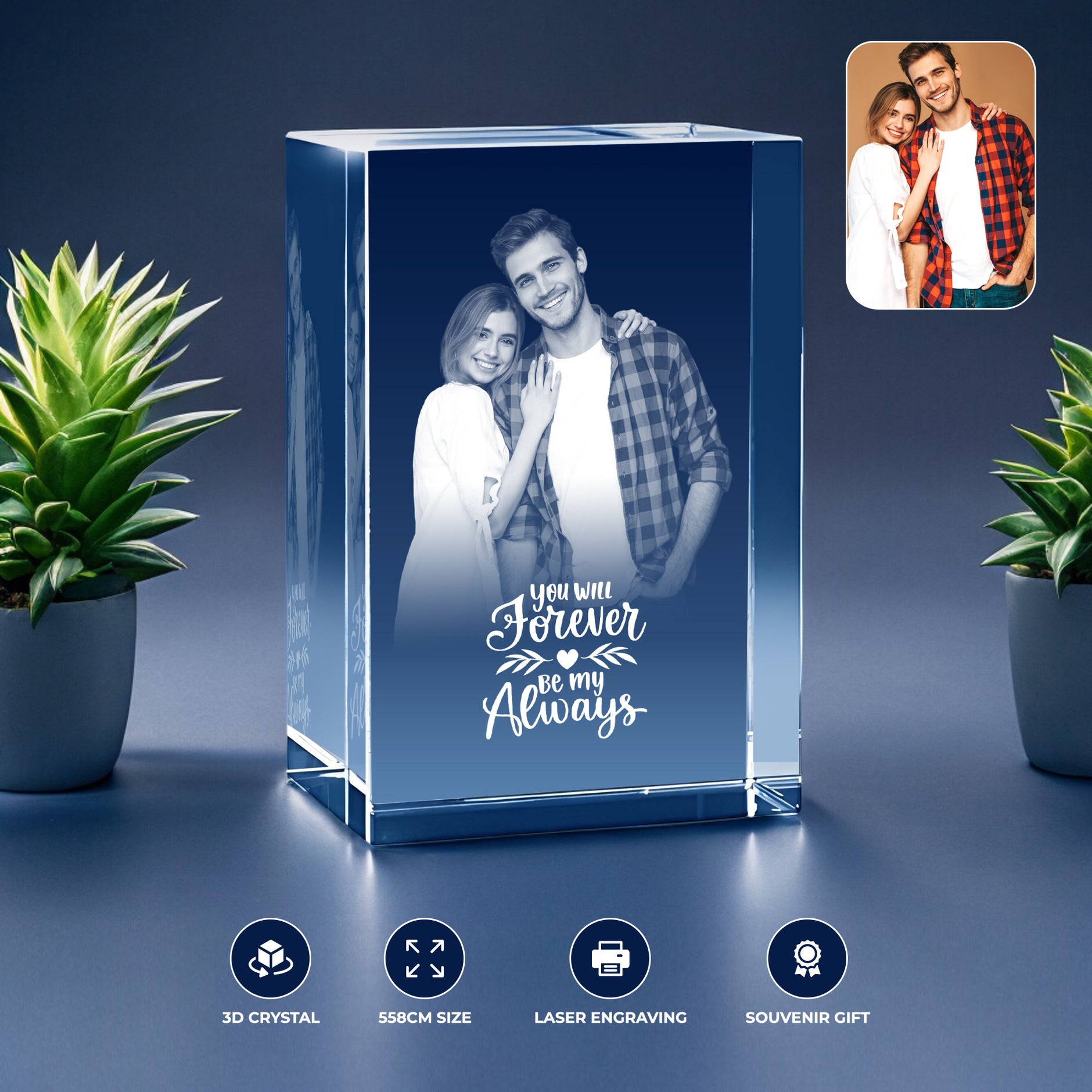 3d Laser Crystal Glass Cuboid – Gifto Graphics