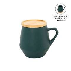 Eco-Neutral Ceramic Mug with Bamboo Lid