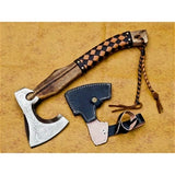 Damascus Steel Hatchet Axe  with box