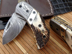 Damascus Fold with Horn Handle