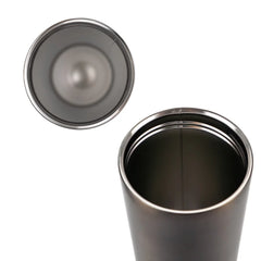 Double Wall SS Tumblers with Transparent Lid & Metal Straw