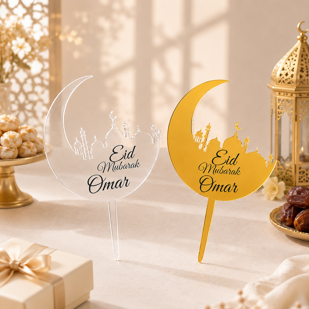 Customised Acrylic Cutout for Eid Cake