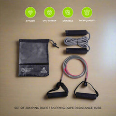 DASSEL Exercise Kit - Set of Skipping Rope & Resistance Tube